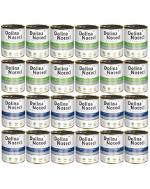 DOLINA NOTECI Premium Mix 24x800 g vânat și cod cu broccoli hrană umedă pentru câini