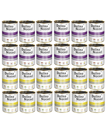 DOLINA NOTECI Premium Mix conserve iepure și merișoare și pui 24x800 g hrană câini