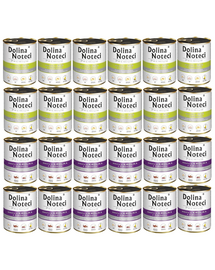 DOLINA NOTECI Mix arome Premium hrană câini 24x800g iepure cu merisoare și gâscă cu cartof