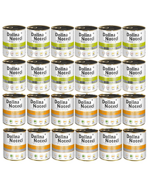 DOLINA NOTECI Mix conserve câini Premium 24x800g rață și dovleac cu gâscă și cartofi