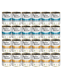 DOLINA NOTECI Mix păstrăv și rață cu dovleac pentru câini Premium 24x800g
