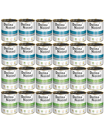 DOLINA NOTECI Mix păstrăv și vânat hrană câini Premium 24x800g