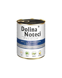 DOLINA NOTECI Premium Mix cod și broccoli și vită 24x800 g hrană umedă pentru câini