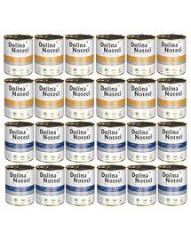 DOLINA NOTECI Premium Mix cod și broccoli și rață cu dovleac 24x800 g hrană umedă pentru câini