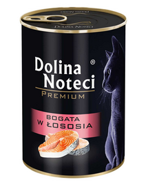Hrană umedă pisici adulte somon 6x400 g DOLINA NOTECI Premium
