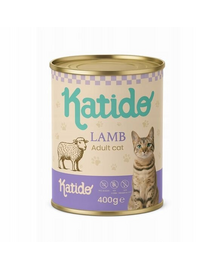 KATIDO Adult Cat Lamb 400 g conservă cu miel și ulei de somon