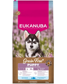 EUKANUBA Grain Free Puppy Large Ocean Fish Hrană fără cereale pentru pui de câini de talie mare cu pește oceanic 12 kg