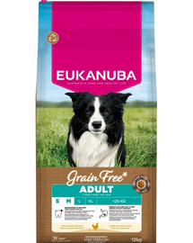 EUKANUBA Grain Free Adult Small & Medium Chicken Hrană fără cereale pentru câini adulți de talie mică și medie cu carne de pui 12 kg