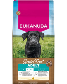 EUKANUBA Grain Free Adult Large Chicken Hrană fără cereale pentru câini adulți de talie mare cu carne de pui 12 kg