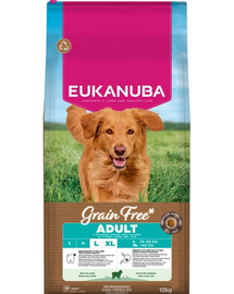 EUKANUBA Grain Free Adult Large Lamb Hrană fără cereale pentru câini de talie mare cu carne de miel 12 kg