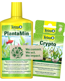 TETRA PlantaMin 500 ml + Crypto 10 tablete îngrășământ pentru plante acvatice + pentru rădăcini CADOU