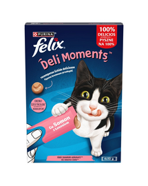 FELIX Deli Moments cu somon 4x10 g recompense cremoase pisici