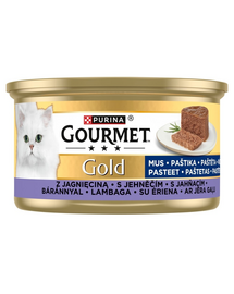 GOURMET Gold Mousse hrană umedă pisici miel 85 g