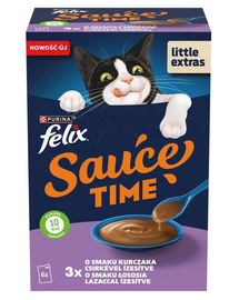 FELIX Sauce Time cu pui și somon 6x40 g hrană pentru pisici