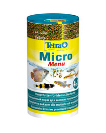 Micro Menu 100 ml 4 rodzaje pokarmu dla rybek tropikalnych