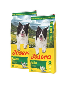 JOSERA Festival 2x12,5kg hrană câini pretențioși, cu sos delicios