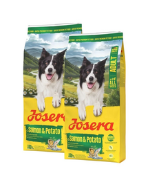 JOSERA Salmon and Potato Adult 2x12,5kg hrană fără cereale pentru câini cu digestie sensibilă