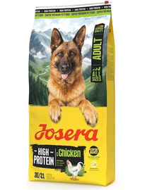 JOSERA High Protein Adult Chicken 12,5 kg hrană câine activ + 2x900g hrană GRATIS