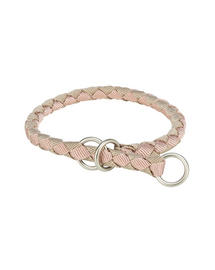 Zgardă semi-strangulantă câini talie mică TRIXIE Cavo S 30–36 cm roz/nisip