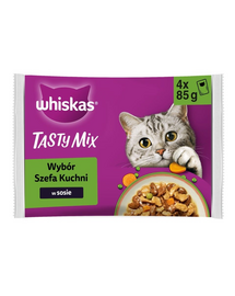 WHISKAS Tasty Mix Adult Chef's Choice hrană pisici în sos 4x85 g