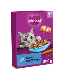 Hrană uscată pisici adulte cu ton WHISKAS 300 g crochete crocante cu interior moale