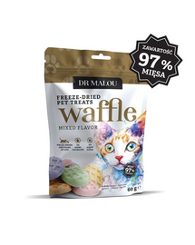 Recompense pisici liofilizate crocante DR MALOU Waffle Mixed Flavor 60 g