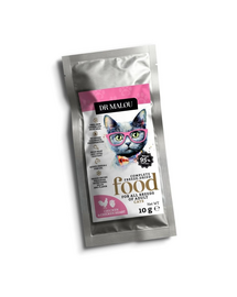 DR MALOU Hrană uscată liofilizată pui cu inimi de pui pentru pisici 10 g