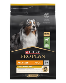 PURINA PRO PLAN Adult Light/Sterilised cu miel 3 kg hrană câini sterilizați sau predispuși la îngrășare