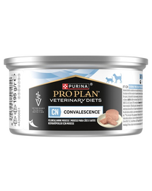 PURINA PRO PLAN Veterinary Diets Canine & Feline CN Convalescence Mousse 195 g hrană dietetică pentru câini și pisici în recuperare