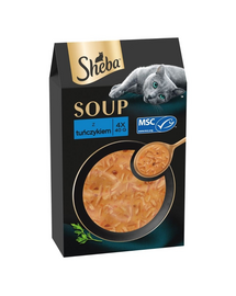 SHEBA Soup cu ton 4x40 g supă pentru pisici