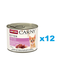 ANIMONDA Carny Kitten Baby Paté 12x200 g Pateu pentru pisoi, cu vita si pui