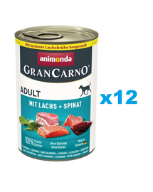ANIMONDA GranCarno Adult łosoś i szpinak 12x400g
