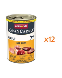 ANIMONDA GranCarno Adult curcan hrana umeda pentru caini 12 x 800 g