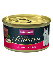 ANIMONDA Vom Feinsten Mousse hrană umedă tip mousse pentru pisici cu vită și rață 85 g
