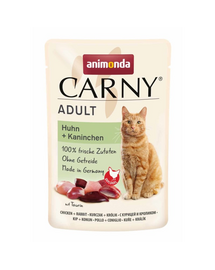 ANIMONDA Carny Adult hrană umedă pentru pisici cu pui și iepure 85 g