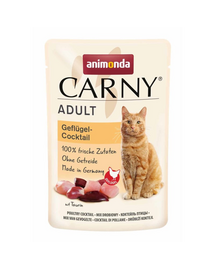 ANIMONDA Carny Adult hrană umedă pentru pisici cu cocktail de pasăre 85 g