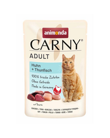 ANIMONDA Carny Adult hrană umedă pentru pisici cu pui și ton 85 g