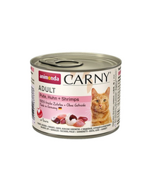 ANIMONDA Carny Adult curcan, pui și creveți 24 x 200 g