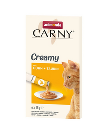 ANIMONDA Carny Creamy cu pui și taurină 6x15 g gustare cremoasă pentru pisici