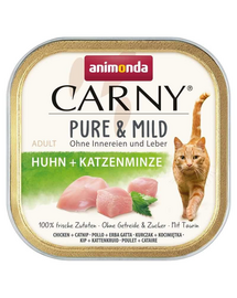 ANIMONDA Carny Pure & Mild Hrană umedă pentru pisici cu pui și iarbă-mâței 100 g
