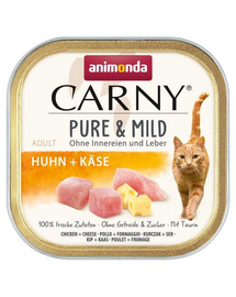 ANIMONDA Carny Pure & Mild Hrană umedă pentru pisici cu pui și brânză 100 g