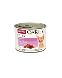 ANIMONDA Carny Kitten Baby Paté 24 x 200 g Pateu pentru pisoi, cu vita si pui
