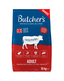 Hrană câini adulți vită 10 kg Butcher’s Adult