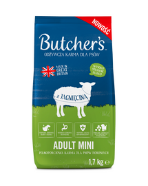Hrană câini talie mică cu miel Butcher’s Mini Adult 1,7 kg
