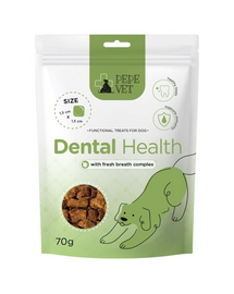 PAKA ZWIERZAKA PEPE Vet Dental Health 70 g gustări funcționale pentru sănătatea dinților la câini