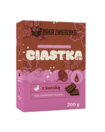 PAKA ZWIERZAKA biscuiți cu rață și sfeclă roșie 200 g gustări pentru câini