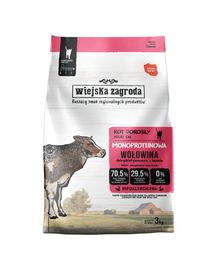 WIEJSKA ZAGRODA Monoproteică Vită, hrană uscată pentru pisici 3 kg