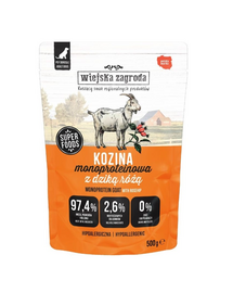 WIEJSKA ZAGRODA Monoproteică Capră, hrană umedă pentru câini 500 g