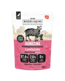 WIEJSKA ZAGRODA Monoproteică Miel hrană umedă pentru câini 500 g