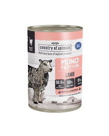 COUNTRY OF ANIMALS hrană umedă monoproteică cu miel pentru pisici 400 g